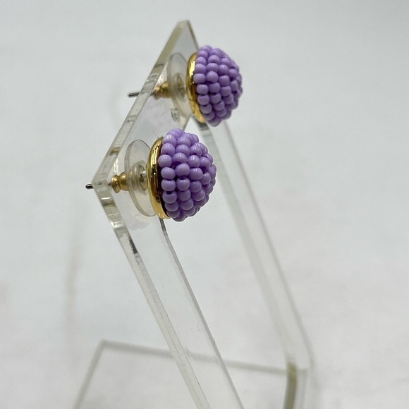 J. Crew Lavender Lilac Seed Bead
Beaded Post Small Round Stud Pierced Earrings - Picture 12 of 15